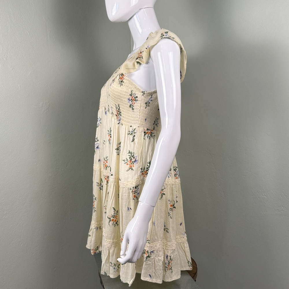 Angie Floral Boho Mini Dress Size Large Boho Cott… - image 5